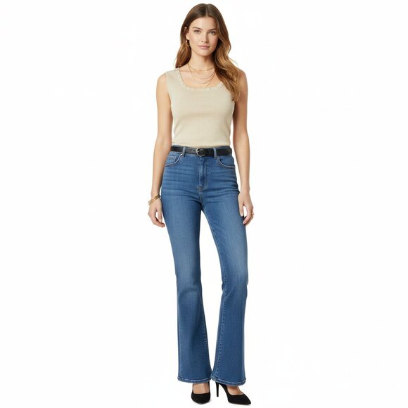 Sigrid Olsen Tan Button Trim Ribbed Sleeveless Tank Top L - Picture 6 of 6